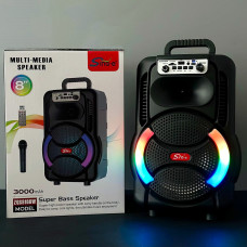 Колонка Sing-e ZQS8166W з RGB-підсвічуванням та мікрофоном (24,3*19,0*34,6 см)