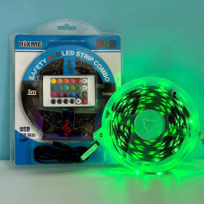 Світлодіодна стрічка LED Rixme B5050 RGB 5m 150Led. USB з пультом дистанційного керування