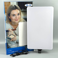 Прямокутна LED лампа Ring Light RL-24 для фотостудії з пультом 2500-7500K (Ra96+) (47,0*28,0 см) з перехідником CN на EU