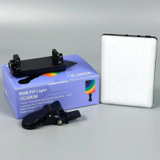 Портативне відеосвітло VL-68 RGB+Warm White Light (з 2-ма видами кріплення) 2000mAh 3000-7000K (11*8см)