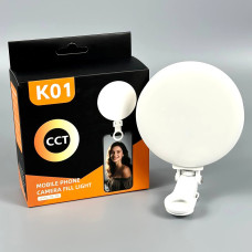 Портативне відеосвітло K01 з кліпсою для фіксації 1000mAh 3000-7000K (9,5см)