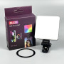 Портативне відеосвітло MJ-29 RGB+Warm White Light (з 2-ма видами кріплення, Magnetic) 1500mAh 3000-6500K (7*7см)