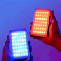 Портативне відеосвітло MJ-40 RGB+Warm White Light (з 2-ма видами кріплення) 2000mAh 3000-6500K (10.5*8см)