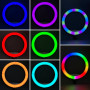 Кільцева світлодіодна Led Лампа MJ56 RGB 22inch з 3-ма тримачами для телефону та пультом 2700-6500K (56сm) 