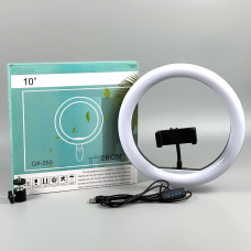 Кільцева світлодіодна Led Лампа JY-1870 10inch з тримачем для телефону, керування від USB (26см)