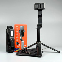 Монопод-стабілізатор Q31 Singe-Axis з підсвічуванням на штативі 1m Bluetooth