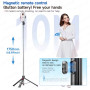 Монопод (трипод) TT02 Auto Pop open на штативі Bluetooth 1,75m (Stainless Steel)