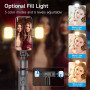 Монопод (трипод) TT02 Auto Pop open на штативі Bluetooth 1,75m (Stainless Steel)