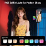 Монопод (трипод) P27-D Aluminum RGB Beauty Light, Auto Pop Open на штативі Bluetooth 1.9m