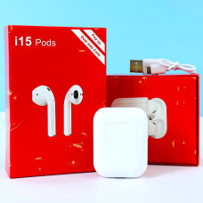 Бездротові навушники AirPods i15 Pods +Touch +Pop Up