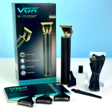 Тример VGR V-179 акумуляторний для окантовки та стрижки бороди, з 3-ма насадками