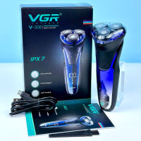 Електробритва VGR V-306 (роторна для вологого та сухого гоління, Waterproof IPX7, з дисплеєм)