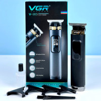 Машинка для стрижки VGR V-985 Professional (LED Display, з 4 насадками + Тример)