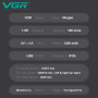 Набір для стрижи VGR V-095 6в1 (16 насадок, LED display)