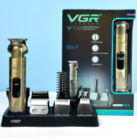 Набір для стрижи VGR V-110 8in1 (17 насадок, LED display)