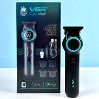 Тример VGR V-990 (3 насадки, керамічне лезо, TURBO режим, 7000-8000 RPM, LED light, LED display)