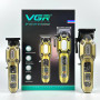 Чоловічий набір VGR V-600&900 2в1 (акумуляторна машинка для стрижки, тример, 10 насадок, LED display, 7000 RPM)