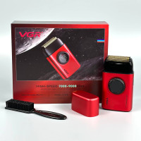 Електробритва VGR V-378 (RED шейвер, подвійне лезо, потужність 7000-9000 RPM, LED Display)