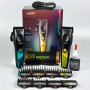 Машинка для стрижки VGR V-195 (8 насадок, 9000 RPM, 2500 mAh, LED display)