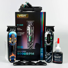 Тример VGR V-260 (3 насадки, 2000mAh, 9000 RPM, LED display)