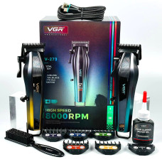 Машинка для стрижки VGR V-273 (6 насадок, 8000 RPM, 3000 mAh, LED display)