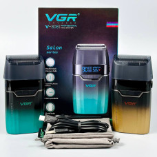 Електробритва VGR V-308 (шейвер, подвійне лезо, 9000RPM, LED дисплей)