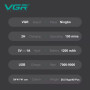 Електробритва VGR V-308 (шейвер, подвійне лезо, 9000RPM, LED дисплей)