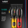Машинка для стрижки (clipper) VGR V-026 (6 насадок, 9000 RPM, LED display)