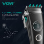 Машинка для стрижки (clipper) VGR V-880C (ROTOR MOTOR EXTERNAL, MIM BLADE, 11 насадок, док-станція)