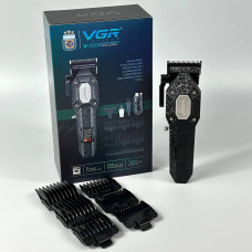 Машинка для стрижки (clipper) VGR V-600B (6 насадок, 7000 RPM, LED display)