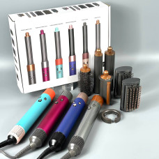 Фен-стайлер для волосся Multifunction Hair Styler з 6 насадками 1300 Вт (1,8m)