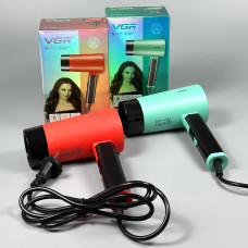 Професійний фен для волосся VGR V-426 складний (2 рівні обдування, 3 рівні температури, 1600-2000 Вт)