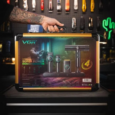 Професійний набір VGR STEPLESS PRO 4in1 (машинка для стрижки, тример, електробритва (шейвер), фен)