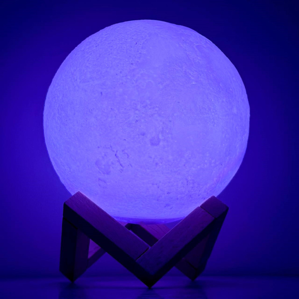Нічник Moon Light 3D RGB із сенсорним перемиканням 14см