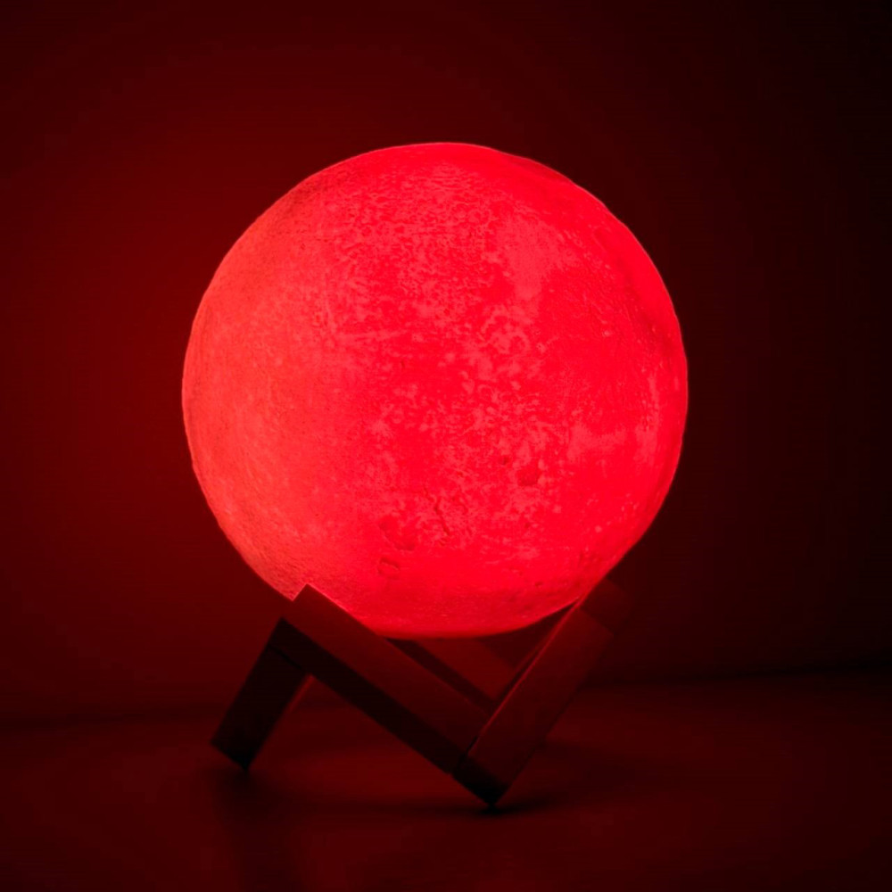 Нічник Moon Light 3D RGB із сенсорним перемиканням 14см