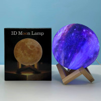 Нічник Moon Light 3D RGB з малюнком космосу, із сенсорним перемиканням 16см