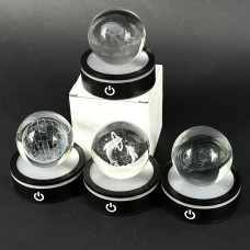 Нічник кристалічна куля JY-2239 на підставці RGB (Type-C, 3*AAA) (6*6см) 