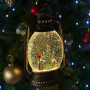 Новорічний нічник XMAS вінтажний ліхтарик WLD-24028A з блискітками та музикою(від мережі, 3*ААА) 28,5см