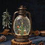 Новорічний нічник XMAS вінтажний ліхтарик WLD-24028A з блискітками та музикою(від мережі, 3*ААА) 28,5см