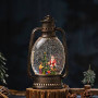 Новорічний нічник XMAS вінтажний ліхтарик WLD-24028A з блискітками та музикою(від мережі, 3*ААА) 28,5см