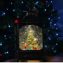 Новорічний нічник XMAS вінтажний ліхтарик WLD-24061D з блискітками та музикою(від мережі, 3*АА) 32,5см