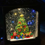 Новорічний нічник XMAS вінтажний ліхтарик WLD-24061D з блискітками та музикою(від мережі, 3*АА) 32,5см