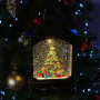 Новорічний нічник XMAS вінтажний ліхтарик WLD-24061D з блискітками та музикою(від мережі, 3*АА) 32,5см