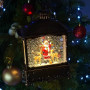Новорічний нічник XMAS вінтажний ліхтарик WLD-24073A з блискітками та музикою (від мережі, 3*АА) 28см