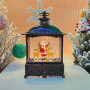 Новорічний нічник XMAS вінтажний ліхтарик WLD-24073A з блискітками та музикою (від мережі, 3*АА) 28см