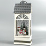 Новорічний нічник XMAS вінтажний ліхтарик WLD-24074B з блискітками та музикою (від мережі, 3*ААА) 28см