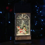 Новорічний нічник XMAS вінтажний ліхтарик WLD-24074B з блискітками та музикою (від мережі, 3*ААА) 28см