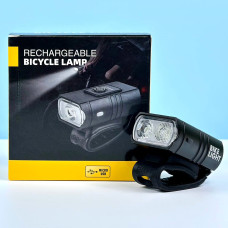 Велофара BK-02Pro-2XPE ULTRA LIGHT (Aluminum, індикація заряду, Waterproof, акумулятор, Type-C)