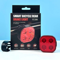 Велоліхтар FY-328S Red light (4LED, з автоматичною системою START-STOP, Waterproof, Li-Ion акумулятор, Type-C)