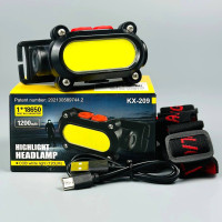 Ліхтар налобний BL-209 Red light (COB, Li-Ion аккумулятор, Waterproof, Type-C)